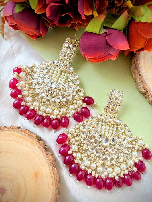 Muskaan Earrings - Pink