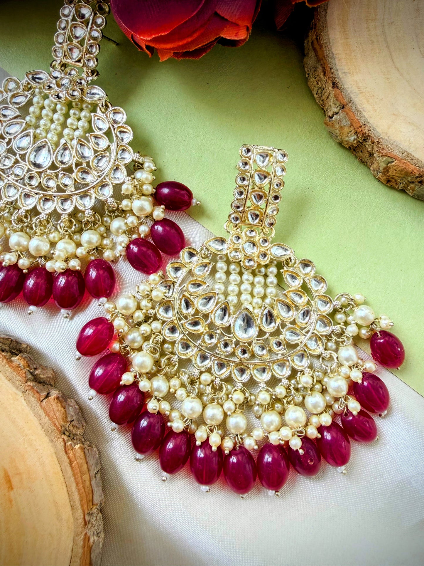 Muskaan Earrings - Pink