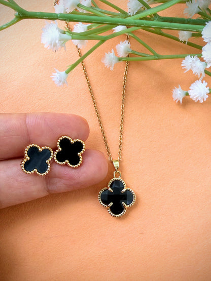 Van cleef Stud & Necklace combo
