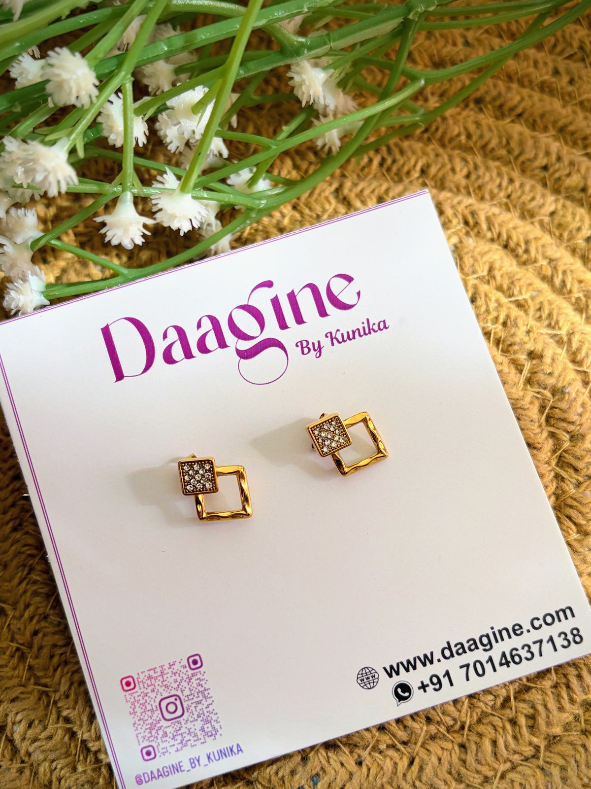 Double Diamond Studs