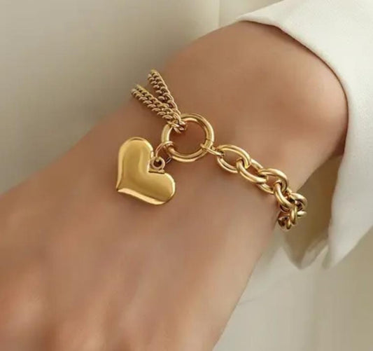 Heart Chain Bracelet