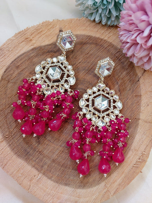 Mishika Earrings- Wine